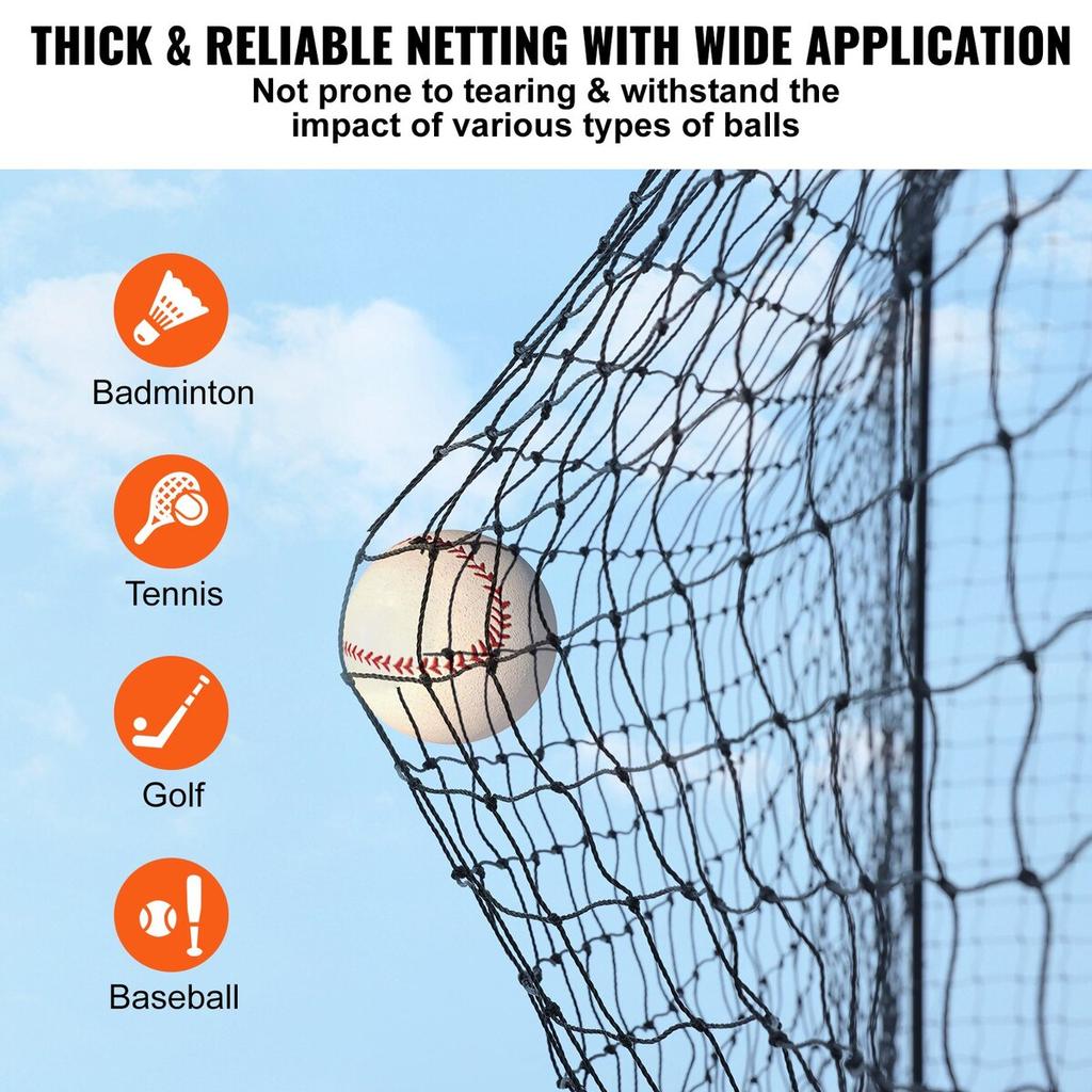 Baseball Batting Netting, Professional Softball Baseball Batting Hitting Training Net, Practice Portable Pitching Cage Net with Door & Carry Bag,