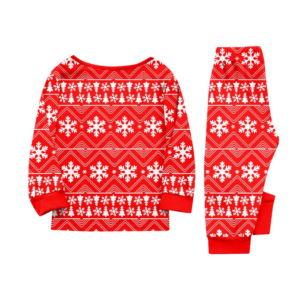 Print Cute Family Set Pajamas, Home Clothes, Family Set Long Sleeve Top Pants Set