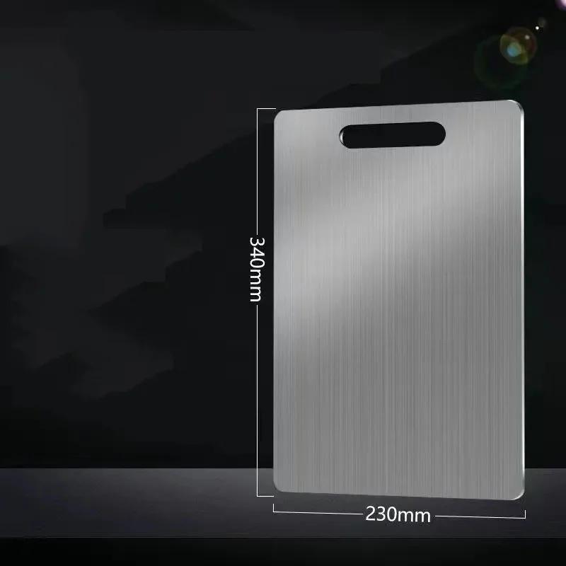 Утолщенная разделочная доска из нержавеющей стали, антибактериальная, устойчивая к плесени, доска для замешивания теста, кухонная разделочная доска для фруктов и овощей