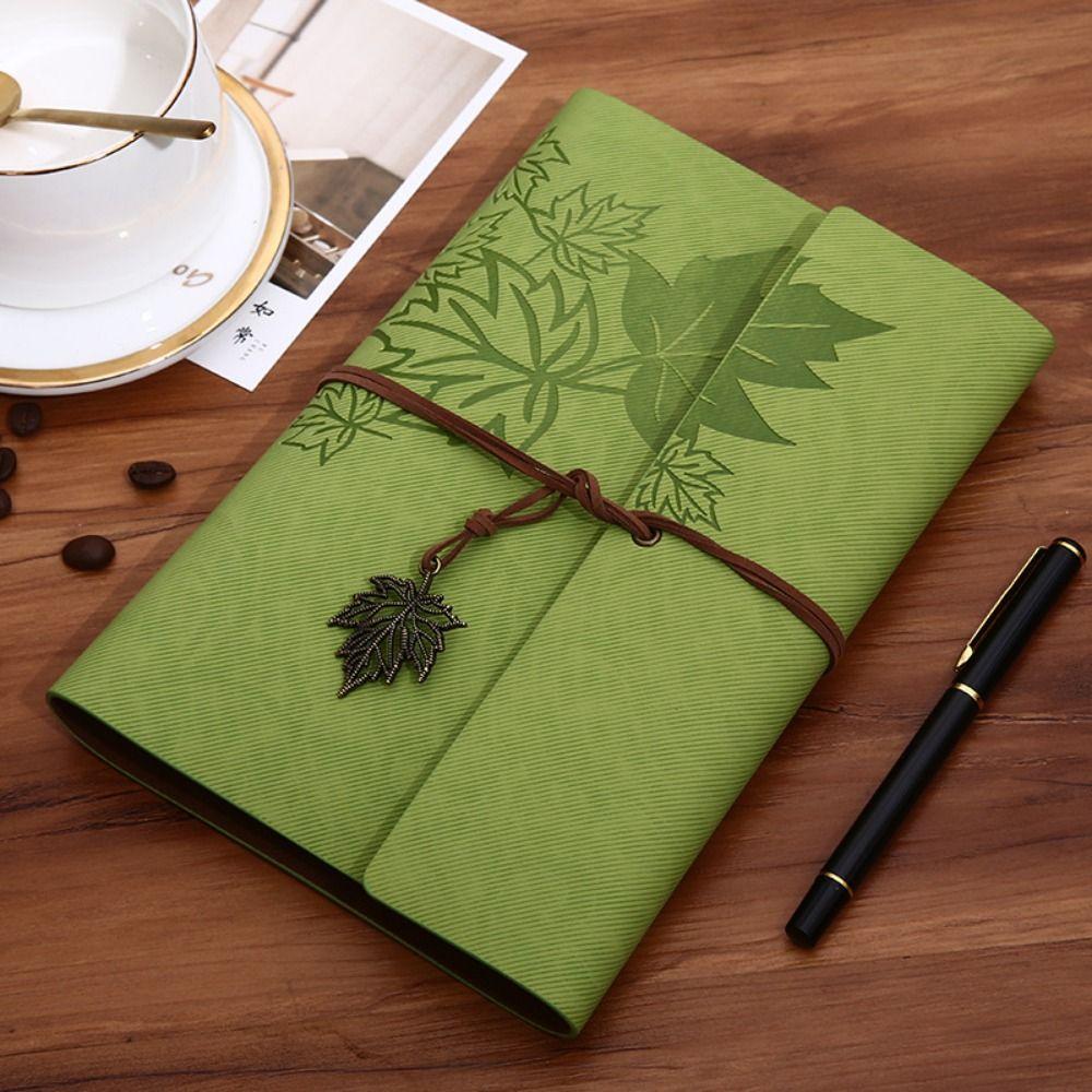 A7/A6/A5 Travelers Vintage Notebook Kraft Paper Blank Spiral Notebook PU Leather Notepad Retro Notebook Stationery