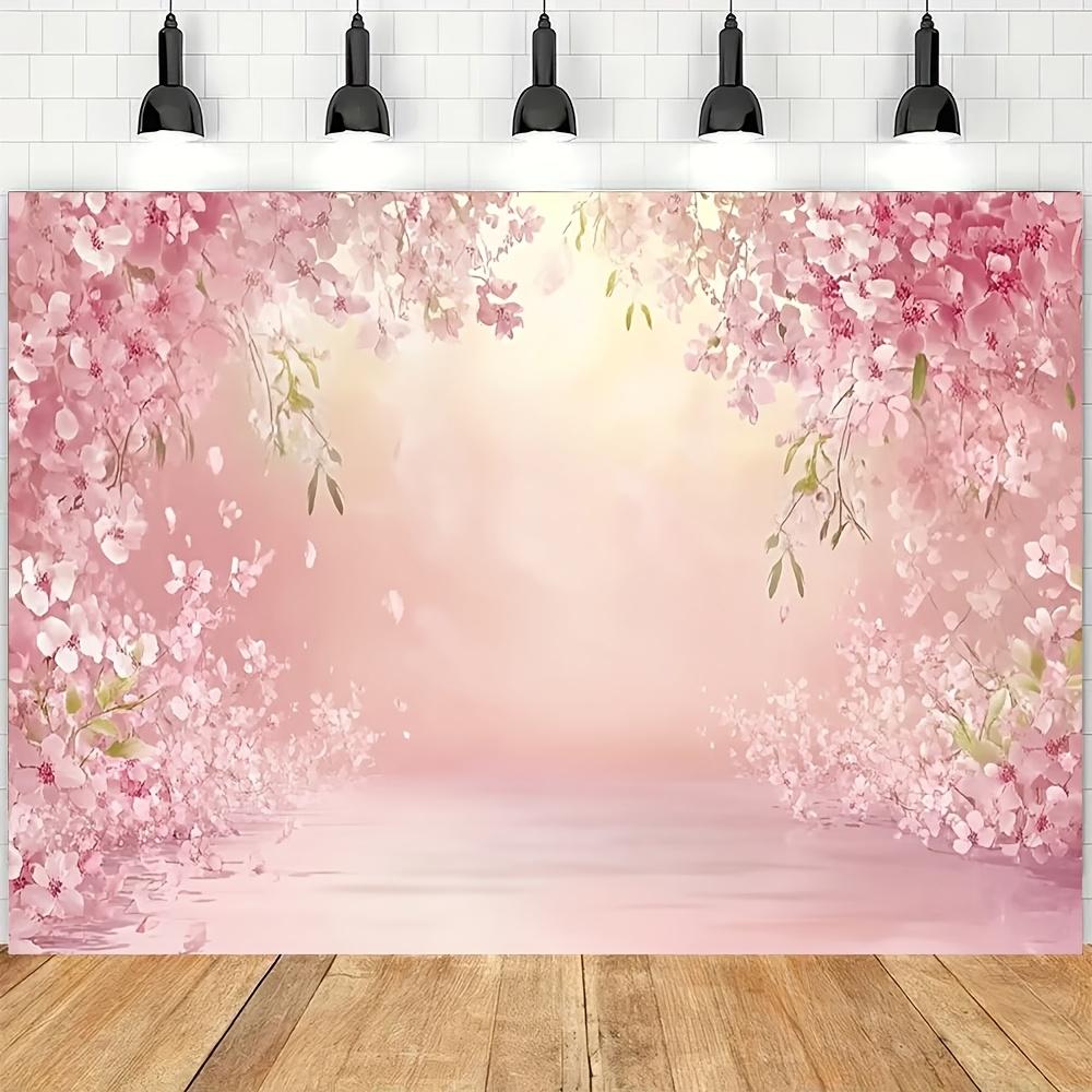 1pc classic polyester spring garden pink flower, versatile, suitable for home, room, wall, party decoration