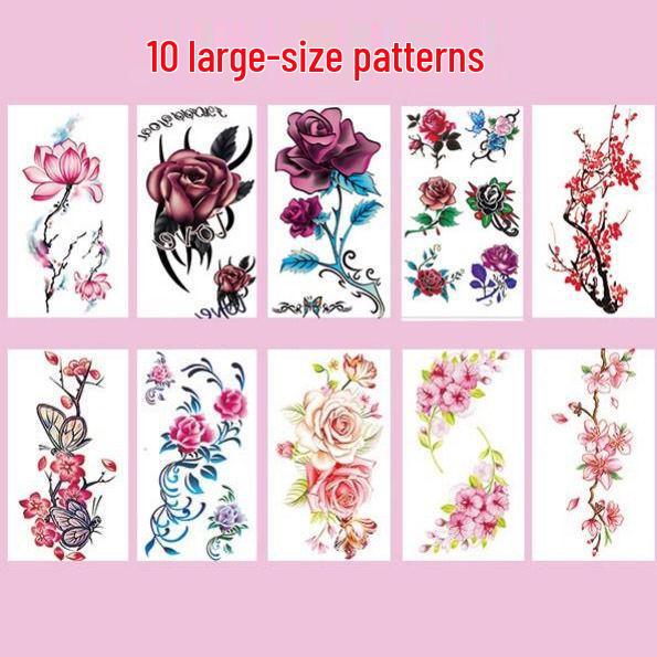 30 шт. Водостойкие тату-наклейки Хиганбана: Стойкий, Унисекс, Маленький Цветочный Дизайн Ключиц