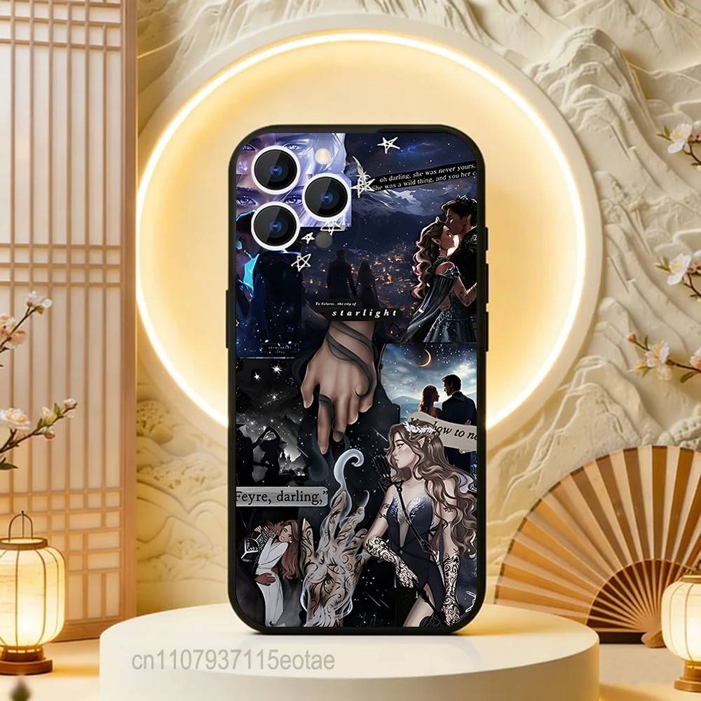 Чехол для телефона Acotar A Court of M-Mist and Fury для iPhone 17,16,15,14,13,12,11,Pro,Max,Plus,E,Air,Mini Защитный черный чехол