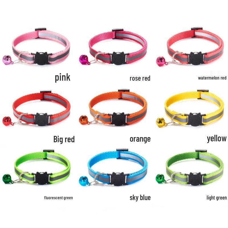 Бестселлер Силиконовый кошачий ошейник с безопасной пряжкой - Милый и модный дизайн