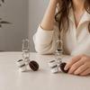 Miniature Coffee Beans Keychain Resin Realistic Coffee Pendant  for Travel