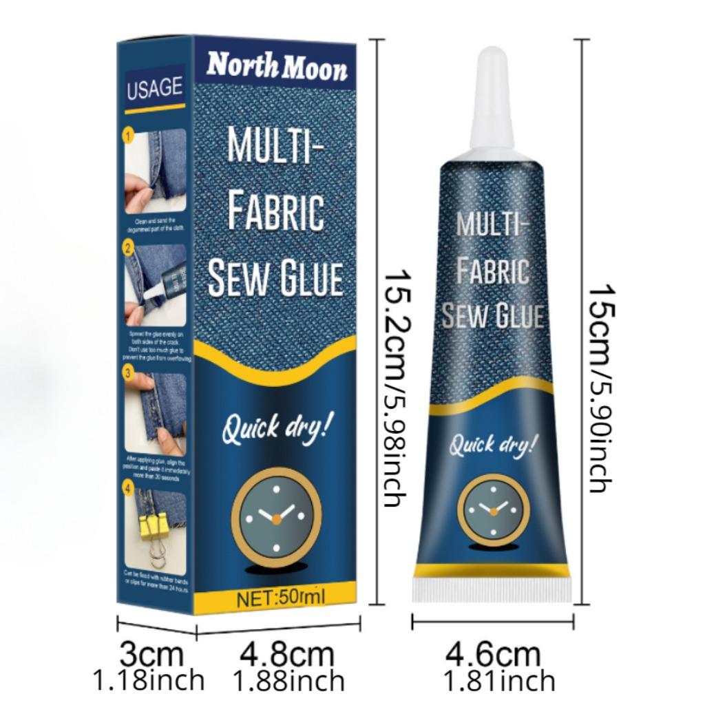 1pc High Quality 50ml Multifunctional Secure Sew Glue Liquid Fast Tack Bonding Repair For Clothes Shoes Denim Faux Leather All Fabric