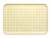 TATSU-CRAFT ST Luncheon Tray, Large, Milky Check, Yellow, Dishwasher Safe, Stylish Plastic Tray, Large, Small, Deep, Square, Rectangular, Western or