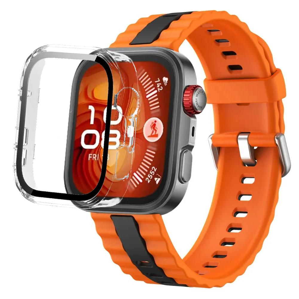 Силиконовый ремешок + ПК-кейс для Huawei Watch Fit 4/Fit 4 Pro, детали умного браслета для Huawei Watch Fit 3, защитный чехол для часов