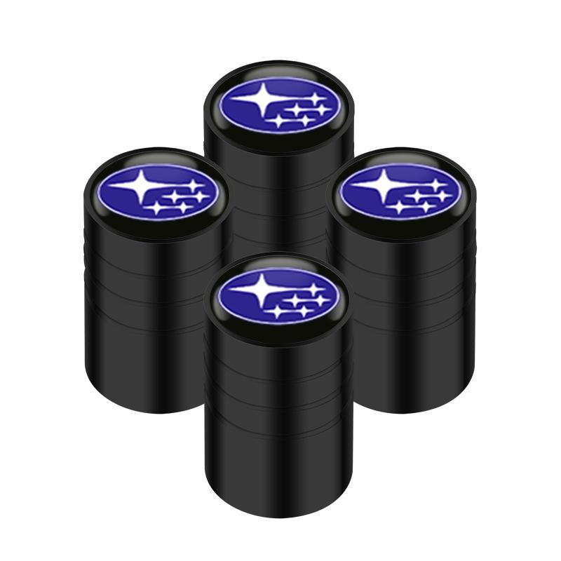 4PCS Car Wheel Tire Valve Caps Tyre Rim Stem Covers For Subaru WRX Forester XV Outback Impreza Legacy STI BRZ Tribeca bb1