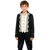 Boys Medieval Renaissance Victorian Jacket Turn Down Collar Long Sleeves Fake Two in One Lace Embroidery Tailcoat