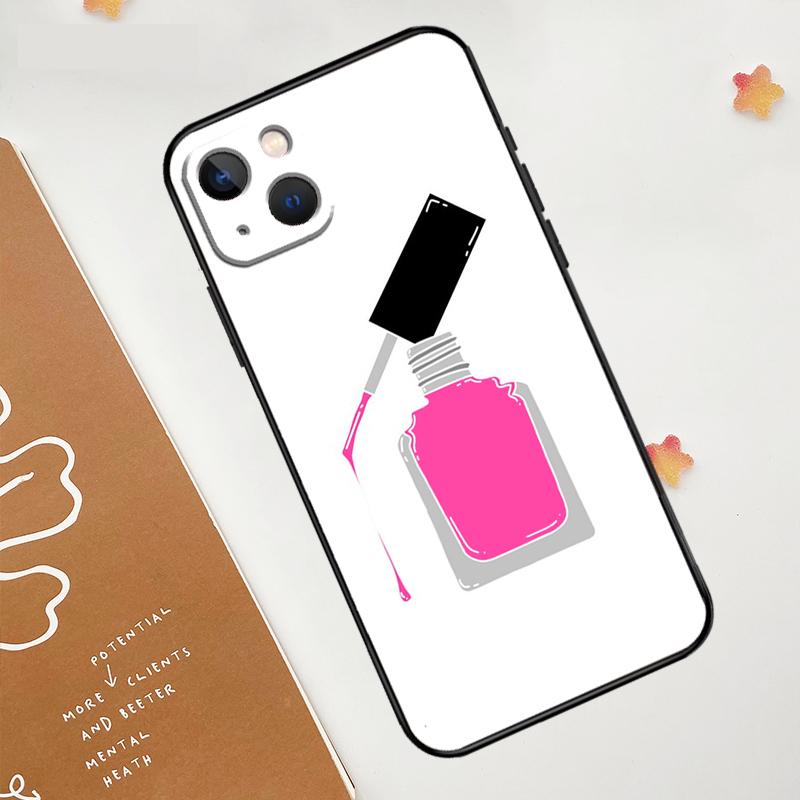 Чехол для лака для ногтей для iPhone 12 11 13 14 15 16 Pro Max XS X XR Plus 2021 13 12 Mini Fundas