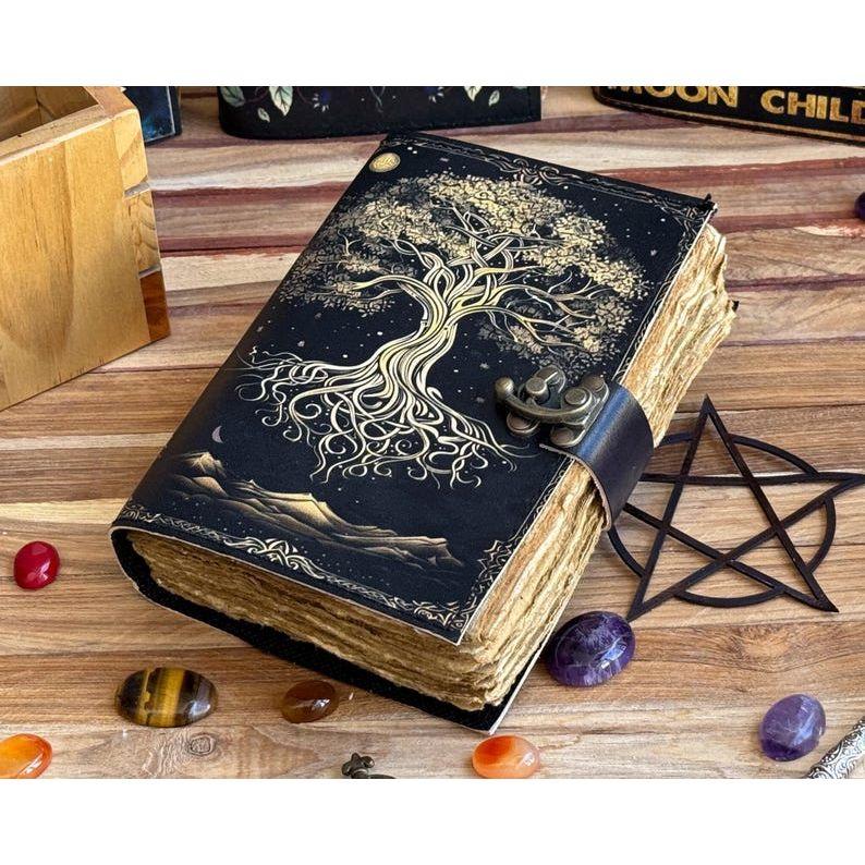 New Leather Journal Tree of Life - Leather Notebooks For Women - Beautiful Journal For Sketches Book Book Blank Spell Book