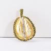 Fashion Creative Diamond-Encrusted Durian Brooch, Cute Versatile Fruit Jewelry Badge Anti-Light Collar Pin