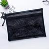 Transparent Nylon Mesh Document & Pencil Bag, A4/A6, Double-Layer Zippered Storage for Students