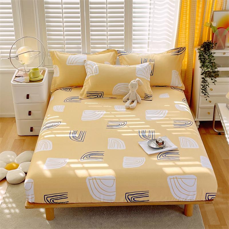 Комплект простыней на резинке с цветочным узором синего и белого цветов, комплект постельного белья из хлопка, приятное для кожи нескользящее покрывало с наволочками