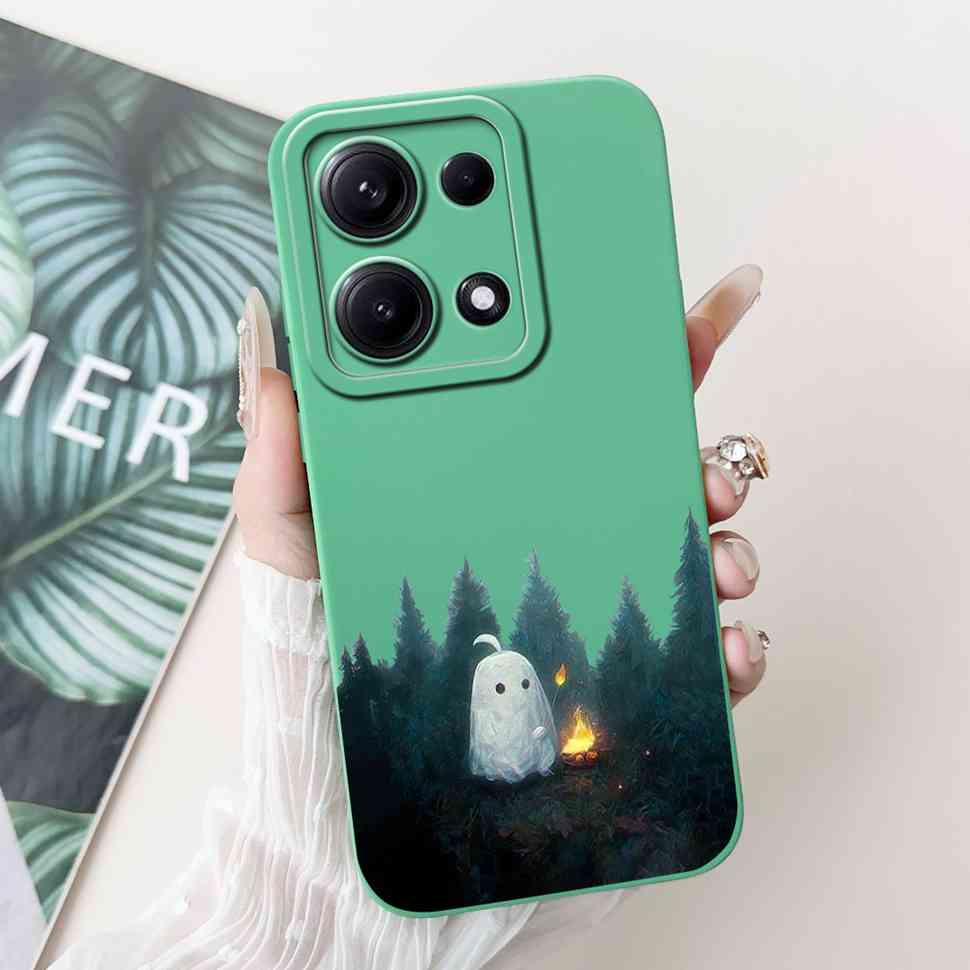 Простой силиконовый чехол для Redmi Note14s 4G Capa Милый панда кролик Ударопрочная задняя крышка для чехла телефона Xiaomi Redmi Note 14S