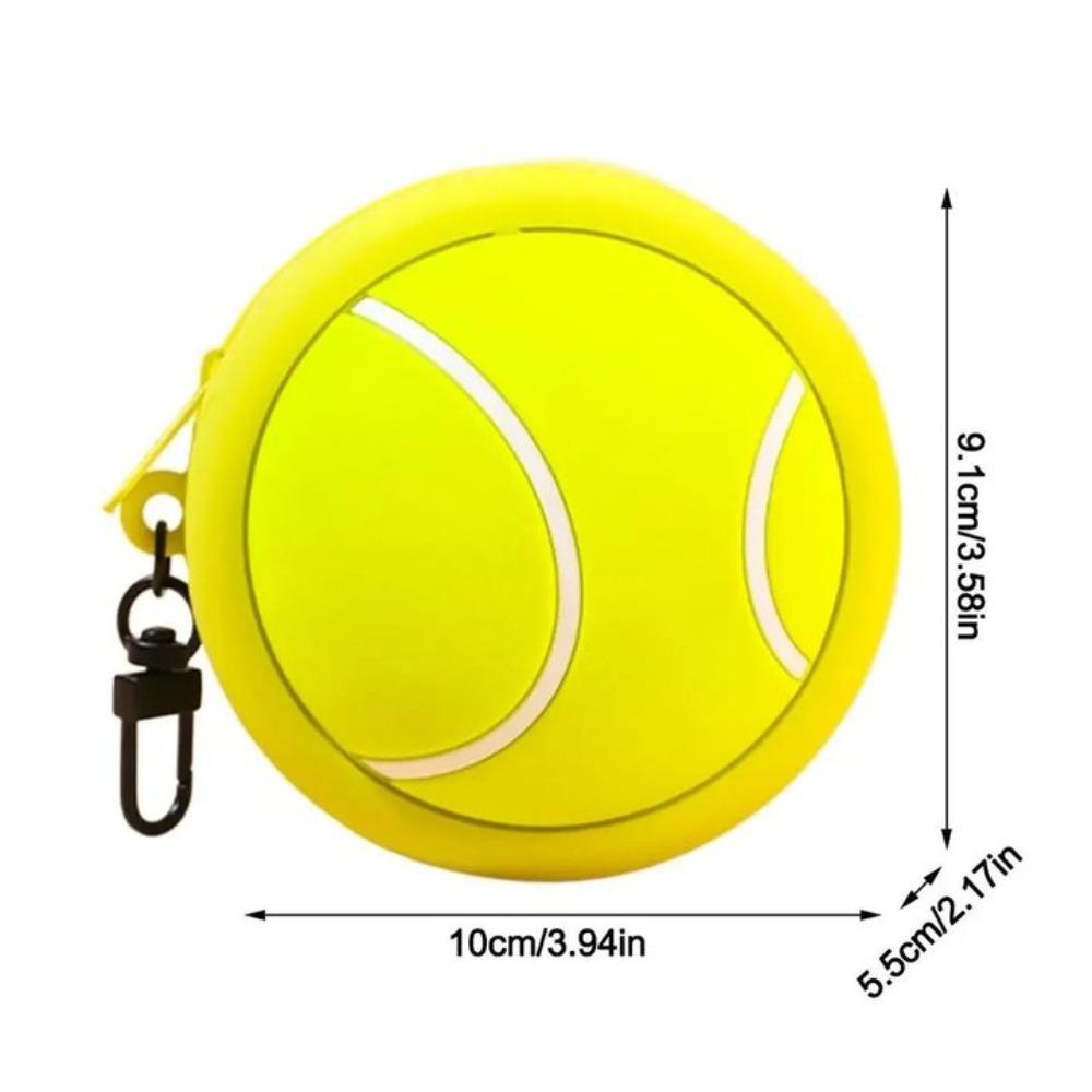 Soccer Sports Series Coin Purse Wallet Tennis Silicone Earphone Bag Basketball Purse Bag Travel