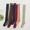 Women High Socks Winter Over Knee Stockings Thigh Tights Knit Cotton