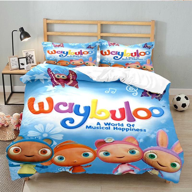 Waybuloo Adventures 3PCS Bedding set,Ideal for 1pc Duvet Cover And 2pcs Pillowcases Perfect for Fan gift,Ideal for Bedroom, Dormitory