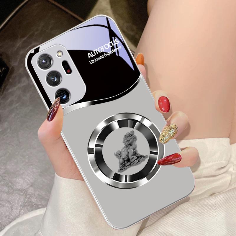 Золотой Лев Черный Для Samsung Galaxy Note 8 9 10 PRO 20 Ultra A01 02 03 Core 04E 4G 12 13 5G Закаленное Стекло Чехол для Телефона