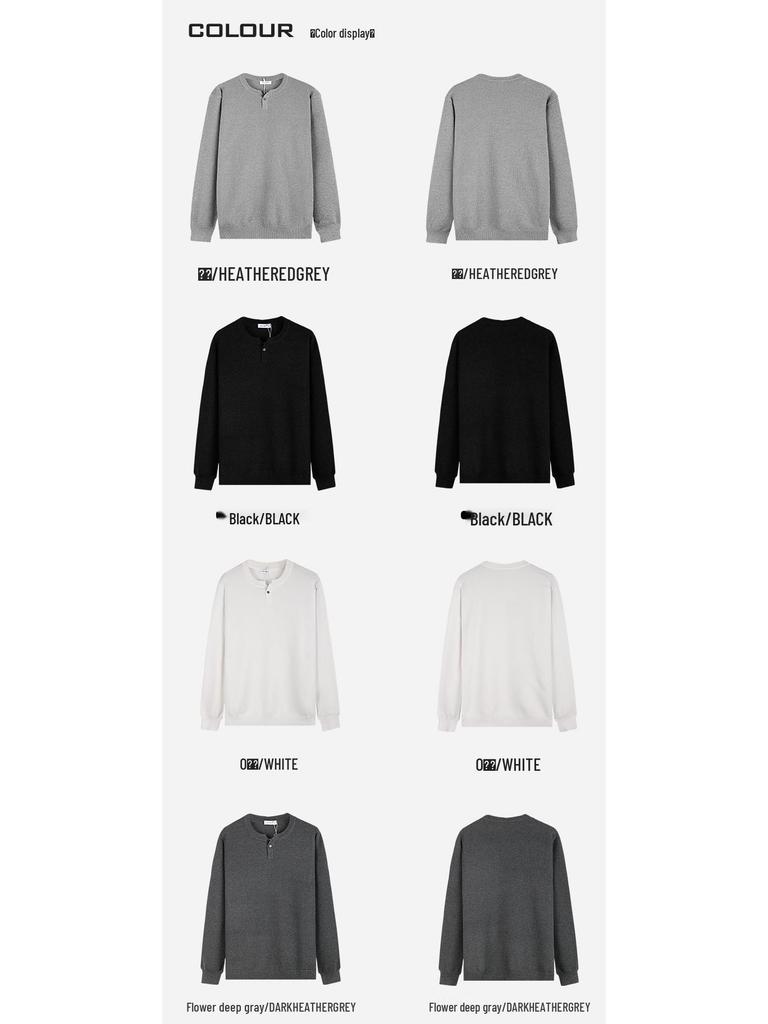 Мужской свитер хенли узором «ананас» 2025