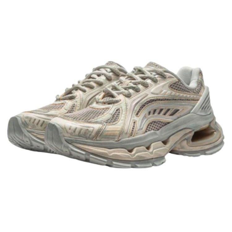 Li Ning Liejun BOW Support Stability Trend Нескользящие износостойкие повседневные туфли с низким верхом Женская повседневная обувь Off-White Mica-Gray AZGU008-3