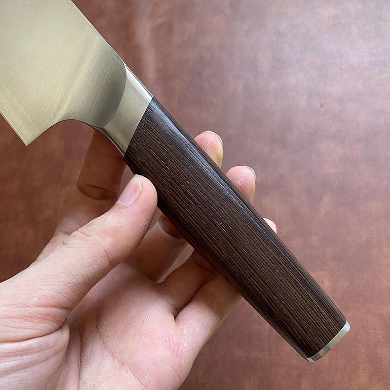 7 Inch Santoku Knife Wenge Handle L2 Powder Steel Blade Sharp Chefs Cleaver Slicing Kitchen Knives For Cutting Vegetables Meat