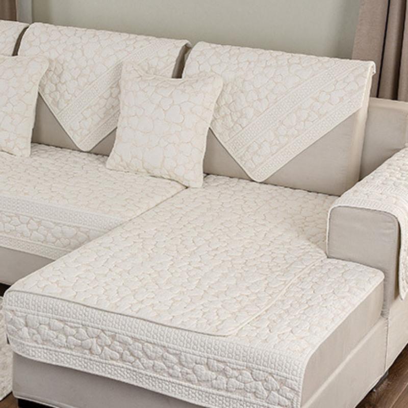 Двусторонний хлопковый пылезащитный диванный коврик Four Seasons Универсальная тканевая подушка для носового платка Минималистичная современная подушка Комбинированный чехол для дивана Полотенце