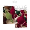 6pcs/Box Plastic Christmas Tree Ornaments Velvet Ball Plastic Cone Ornaments  Home Tree Decor