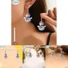 Christmas Snowman Acrylic Cartoon Earrings With Silver Ear Pins For Holiday Party Accessory