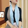 Trendy Gradient Cotton-Linen-Silk Scarf/Shawl for Women - Sun Protection & Dual-Use for All Seasons