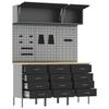 Work Cabinet Set with Drawers and Storage 8 Pieces Black