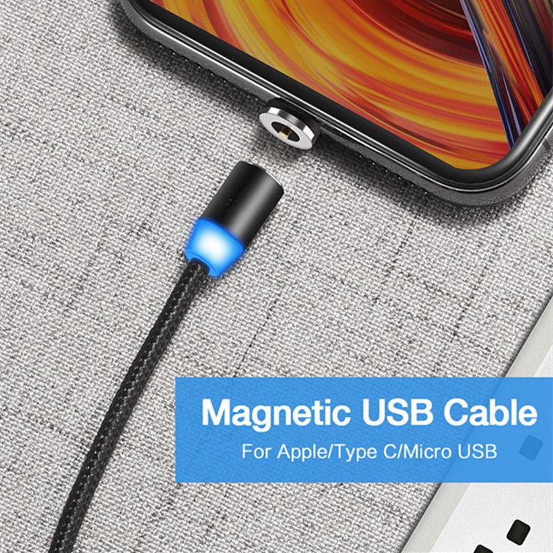 1M 2M Magnetic Micro USB Type C iOS Quick Charger Cable For iPhone X 5 6 7 7 Samsung S4 S5 Moto