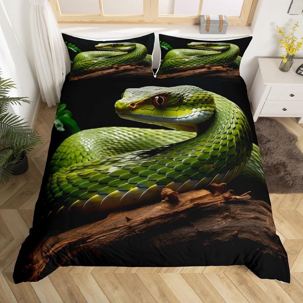 3D-печать с рисунком питона для односпальных и двуспальных кроватей, больших пододеяльников, наволочек, комплектов постельного белья, молодежного постельного белья, подарков для домашнего декора