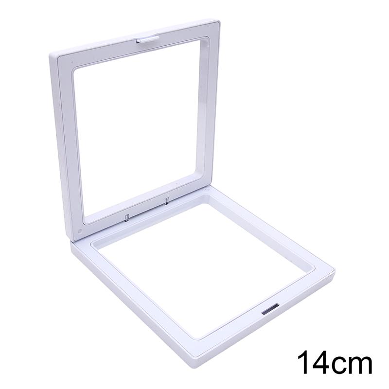 PE Film Colorful Jewelry Storage Box 3D Packaging Case Gemstone Free Stand Floating Frame Membrane