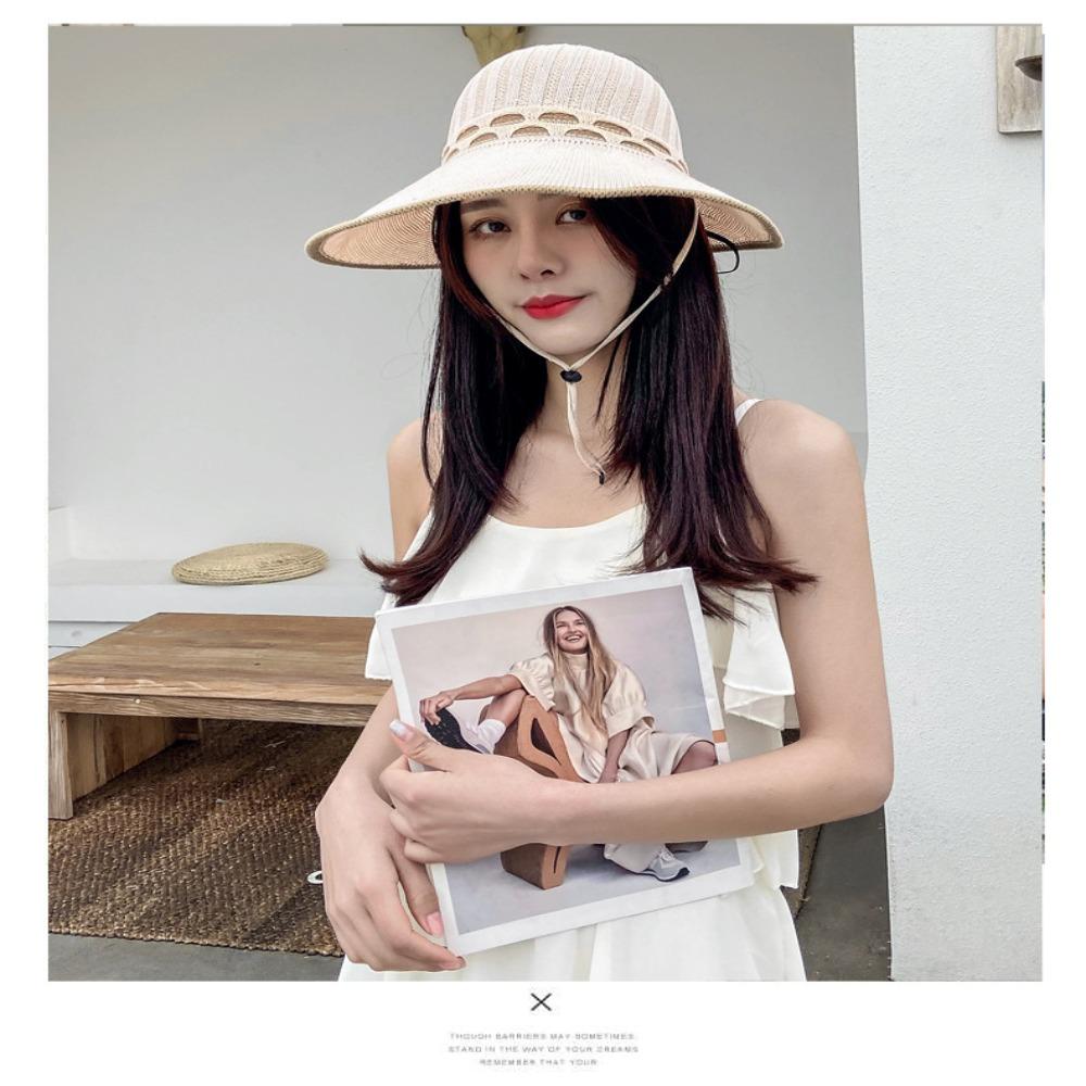 Sunshade Lady Girls Women Buckets Hat Sunscreen Empty Top Hat Sun Visor Hat  Spring Summer