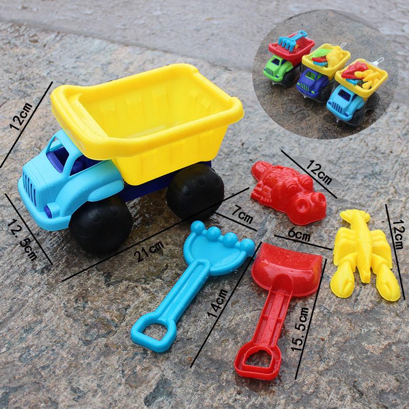 Популярный большой пластиковый пляжный игрушечный автомобиль песочные часы набор для детей - Идеально подходит для игр с песком и водой, купания и отдыха.