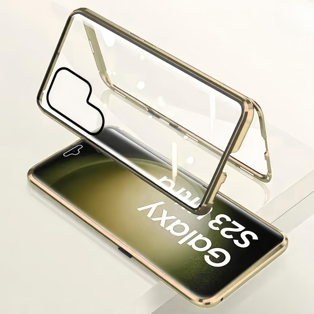 Подходит для Samsung S25ultra Магнитный чехол для мобильного телефона с защитой от подглядывания S24FE Полностью закрытый стеклянный магнитный металлический защитный чехол