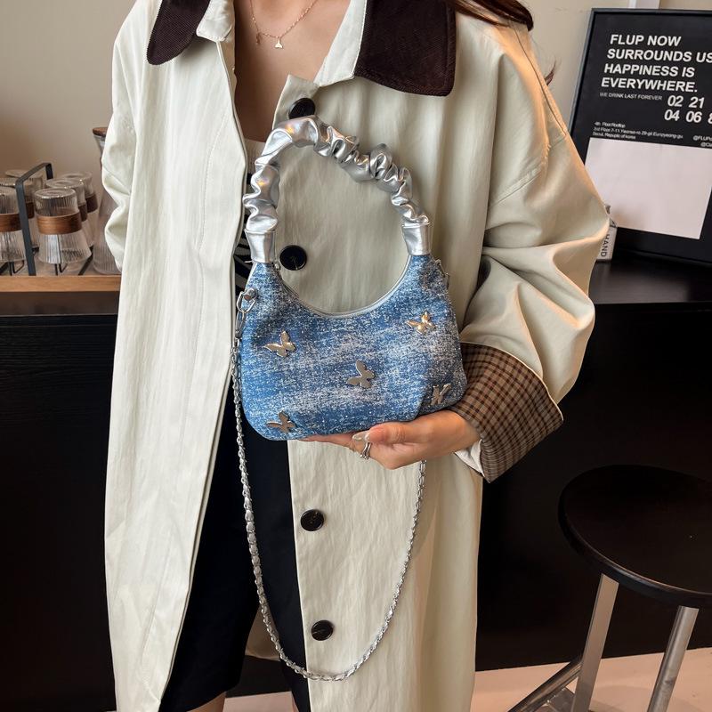 Летняя джинсовая сумка-бант 2025 - Стильная сумка кроссбоди и на плечо