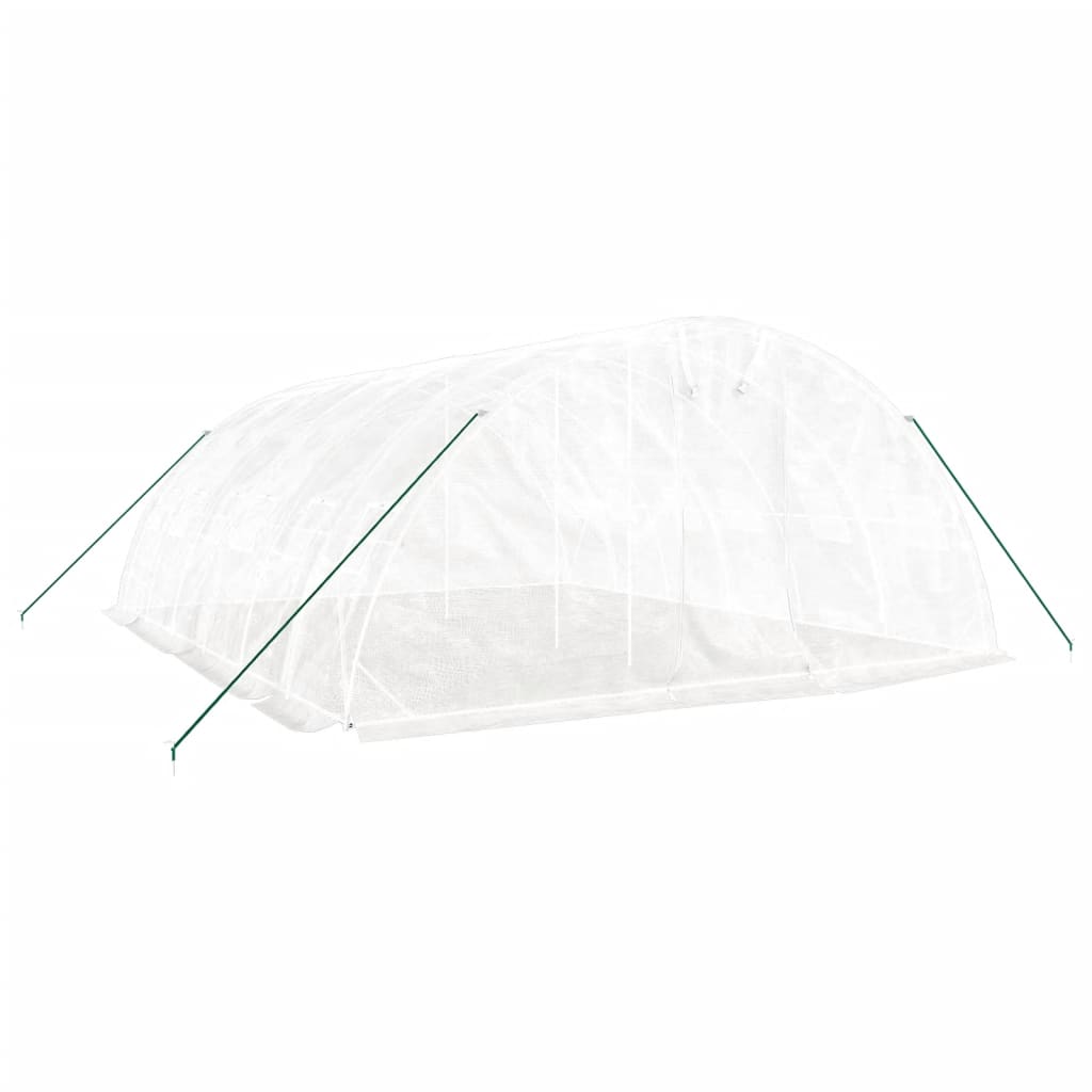 Greenhouse with Steel Frame White 30 m² 6 x 5 x 2.3 m