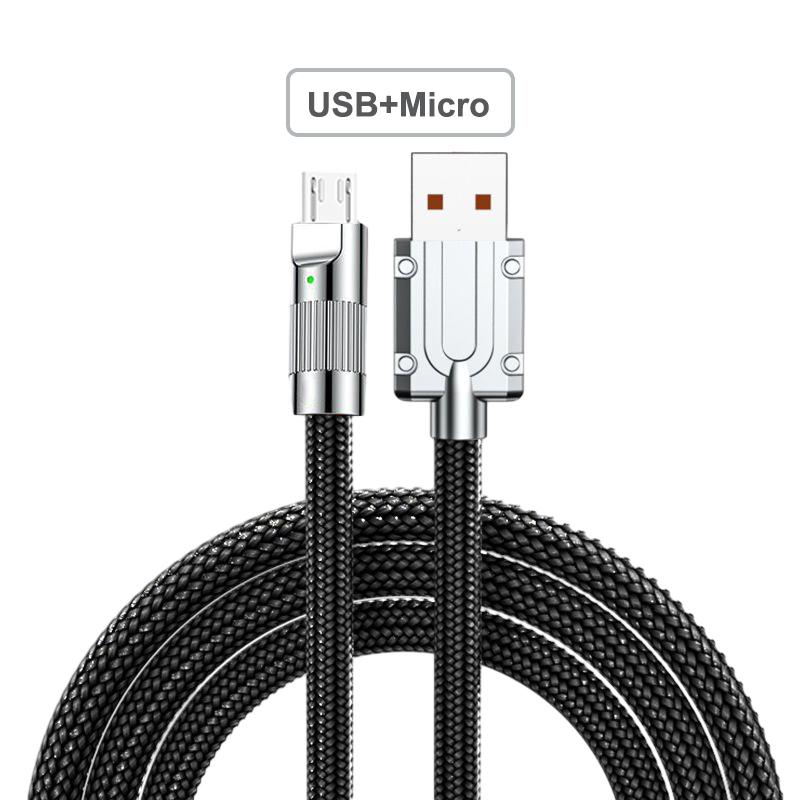Кабель USB C, 120 Вт, 6 А, сверхбыстрая зарядка, кабель USB Type-C, нейлоновая оплетка, с индикаторным кабелем для зарядного устройства для iPhone, аксессуары для телефонов