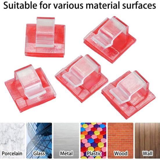 10/50 шт. Прозрачный зажим для укладки кабеля, самоклеящийся многофункциональный зажим для фиксации провода, липкий шнур