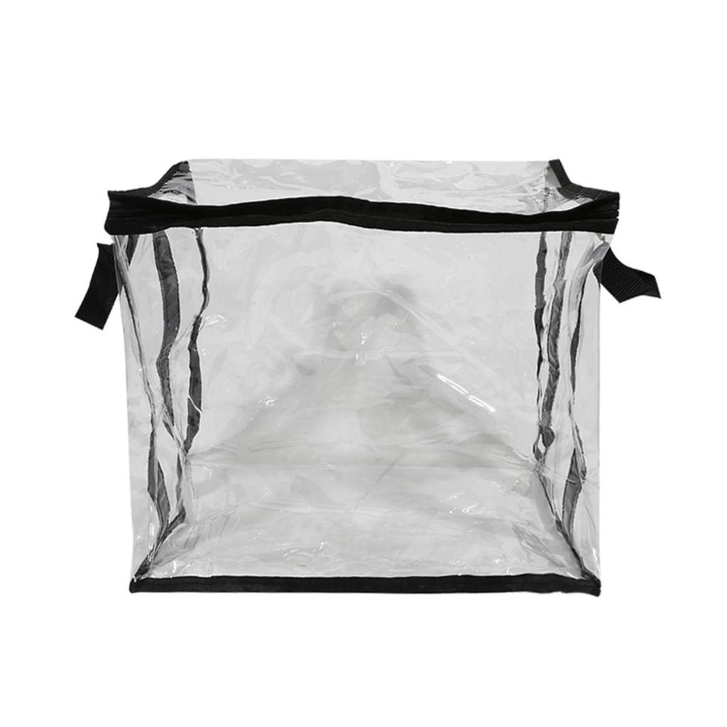 Multifunctional Toy Doll Storage Bag Household Large Capacity Portable Waterproof Book Sorting Organizer PVC Foldable Transparent Basket