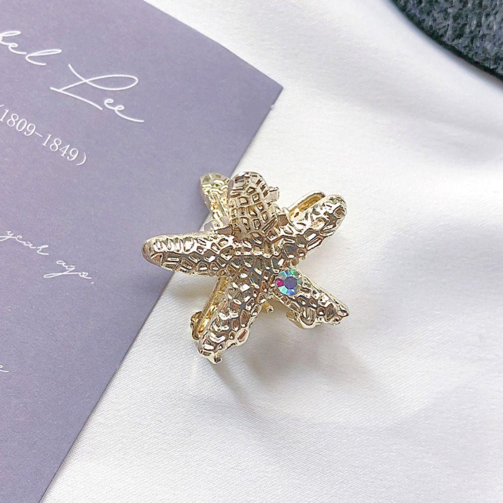 Hair Accessories Starfish Hair Claw Metal Mini Hair Claw Small Shell Hair Crab Clip Headdress