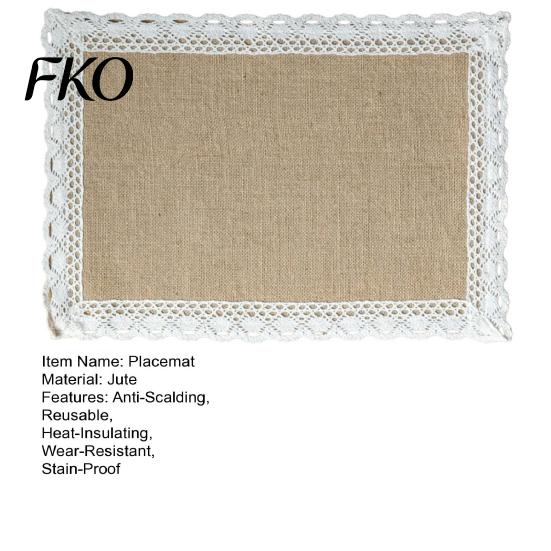 Long-lasting Placemats Bohemian Jute Heat-Insulating Wear-Resistant Stain-Proof Mats Reusable Wear-resistant Heat-Resistant Pads for Tables,