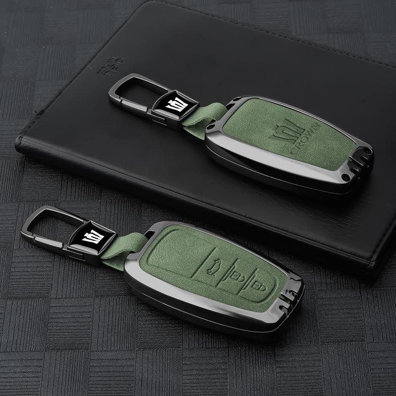 Premium Metal Key Cover for Toyota Crown - High-end Car Accessory Key Shell & Buckle