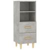 Sideboard Concrete Grey 34.5x34x90 cm Engineered Wood