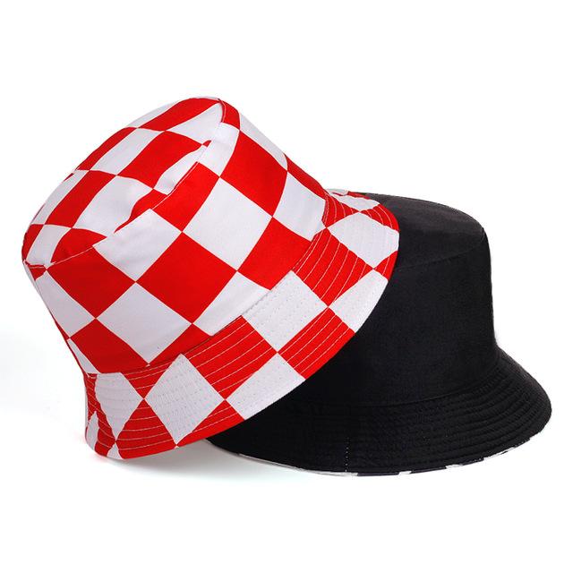 Плед из чистого хлопка, черно-белая шляпа-ведро, складная хлопковая женская мужская рыболовная шляпа Hee