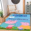 Peppa Pig Customize Your Name Carpet Suitable for Outdoor Bedrooms Balcony Game Room Anti-slip Rug Decorate Offices Perfect Gift for Friends & Family