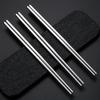 5 пар палочек для еды из нержавеющей стали, высокая твердость, многоразовые, противоскользящие, легкие, металлические палочки для еды, бытовые, термостойкие палочки для еды